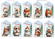 Christmas Polar Bear x 10 gift tags sheet 3