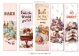 Yummy cakes 2x7ins printable bookmarks x 5
