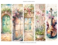 Pretty floral 2x7ins printable bookmarks x 5 sheet 2