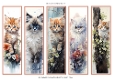 So cute cat 2x7ins printable bookmarks x 5 sheet 3