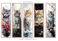 So cute cat 2x7ins printable bookmarks x 5 sheet 4