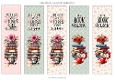 Coffee & books 2x7ins printable bookmarks x 5