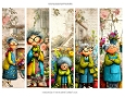In the garden 5 x bookmarks 2x7ins