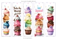 So sweet cupcakes 2x7ins 5 x bookmarks