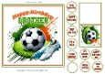 Football Fan 7x7ins card front birthday Brother with tags & gift card