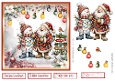 Christmas lights 7x7ins Topper with decoupage & tags