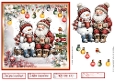 Merry Christmas 7x7ins Topper with decoupage & tags
