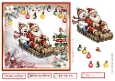 Sledging at Christmas 7x7ins Topper with decoupage & tags