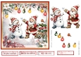 Snowballing at Christmas 7x7ins Topper with decoupage & tags