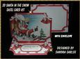 Vintage Christmas Santa Easel Card & Envelope Kit