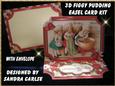 Vintage Christmas Figgy Pudding Easel Card & Envelope Kit