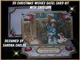 Vintage Christmas Wishes Easel card Kit with Envelope