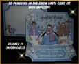 Christmas Penguins in the Snow Easel Card Kit with Envelope