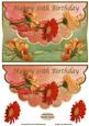 Beautiful Floral Scalloped Edge 30th Birthday Card Front