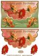 Beautiful Floral Scalloped Edge 40th Birthday Card Front