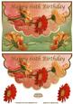Beautiful Floral Scalloped Edge 60th Birthday Card Front