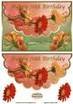 Beautiful Floral Scalloped Edge 70th Birthday Card Front