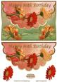 Beautiful Floral Scalloped Edge 80th Birthday Card Front