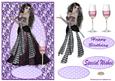 Lady in Purple Decoupage Topper