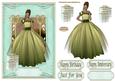 Lady in Green Decoupage Topper 1