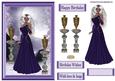Lady in Purple Decoupage Topper