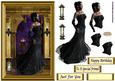 Woman in Black Decoupage Topper
