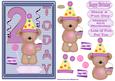 Happy 2nd Birthday childrens decoupage topper