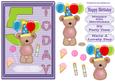 Happy 5th Birthday childrens decoupage Topper