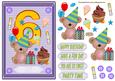 Happy 6th Birthday childrens decoupage Topper