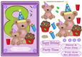 Happy 8th Birthday childrens decoupage Topper