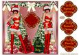 Christmas Santa Baby 8x8ins Decoupage Topper