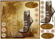 Steampunk Boot 8x8ins Card Front