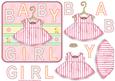 Pink Baby Girl 6x6ins Card Front
