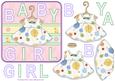 Baby Girl 6x6ins Decoupage Card Front