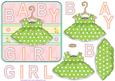 Baby Girl 1 6x6ins Card Front