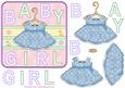 Baby Girl 6x6ins Card Front 2