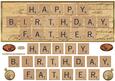 Happy Birthday Father Large Dl Card Front