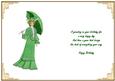 Lady in Green Birthday Insert