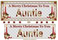 Christmas Auntie Large dl Topper