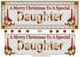 Daughter Large Dl Christmas Card Front
