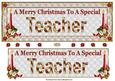 Teacher Large Dl Christmas Card Front