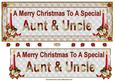 Aunt & Uncle Christmas Dl Card Front