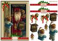 Christmas Santa Arrives Vintage Topper