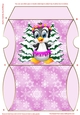 Christmas Penguin In Pink Pillow Box 1