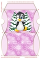 Christmas Penguin Pink Pillow Box 3
