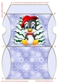Christmas Penguin Blue Pillow Box 4