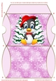 Christmas Penguin Pink Pillow Box 4