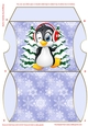 Christmas Penguin Blue Pillow Box 5