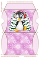 Christmas Penguin Pink Pillow Box 5