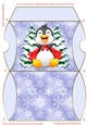 Christmas Penguin Blue Pillow Box 7